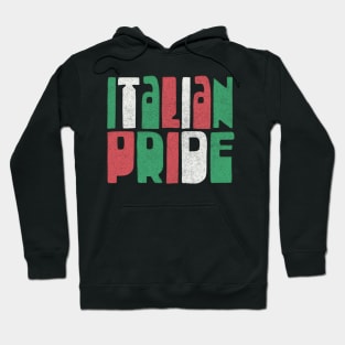 Italian Pride // Faded Vintage Style Design Hoodie